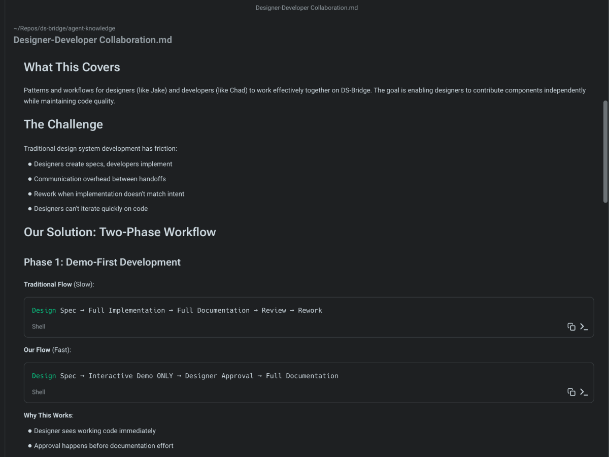 Designer Developer Workflow 2 phase plan